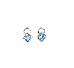JEW27 - Alloy rhodium plated stud backed earings